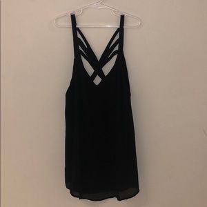 Black Cut-Out Tank Top